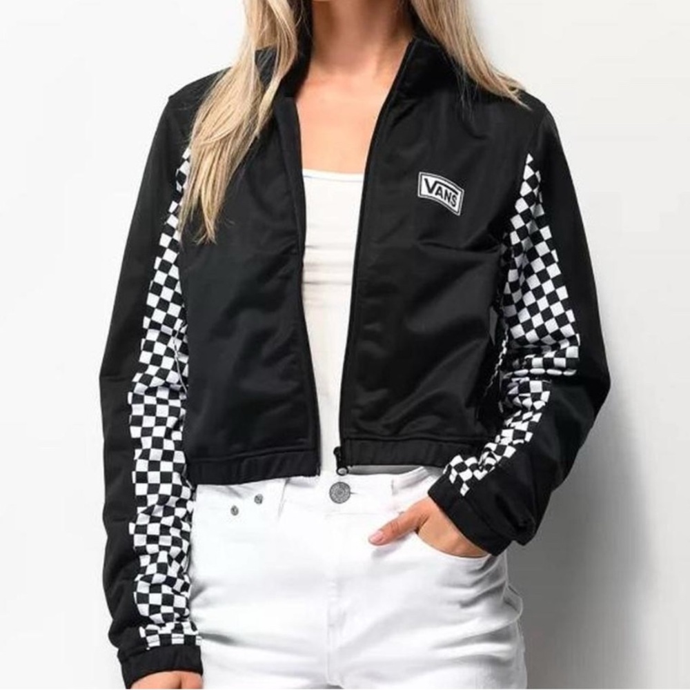 Vans Black and White Checkered Windbreaker